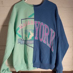 York/Niagara Oversized Spliced Wild Fable Crewneck Sweatshirt